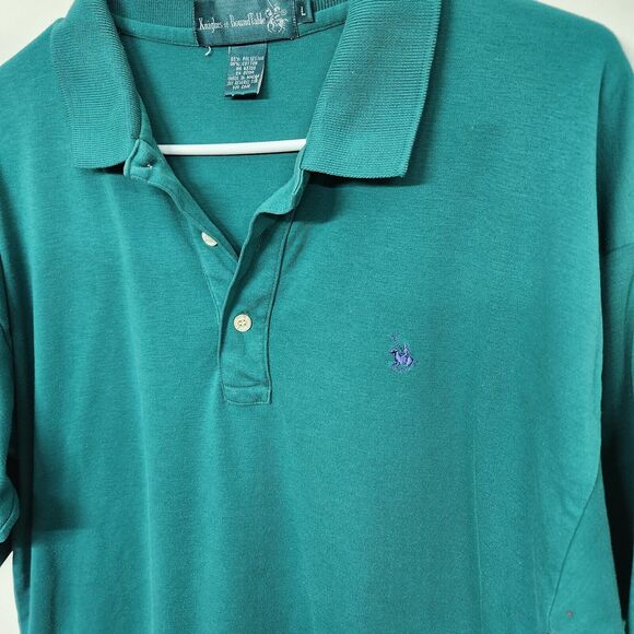 Vintage Knights Of The Round Table Polo Shirt Men's Large Green 1375 - Picture 2 of 9